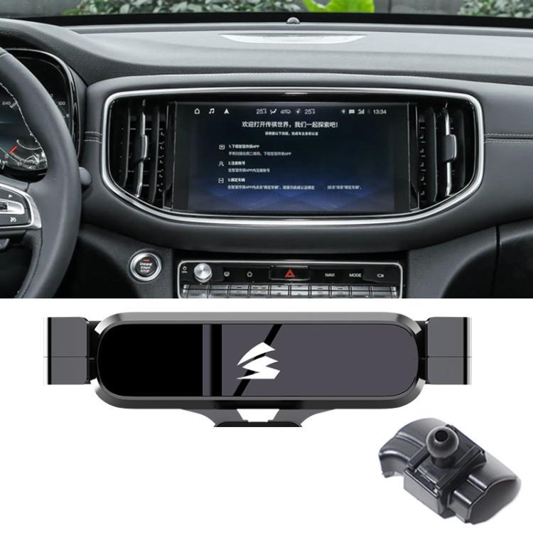 For Trumpchi GS8 2020-2021 Car Air Vent Metal Gravity Phone Holder Mount - Black