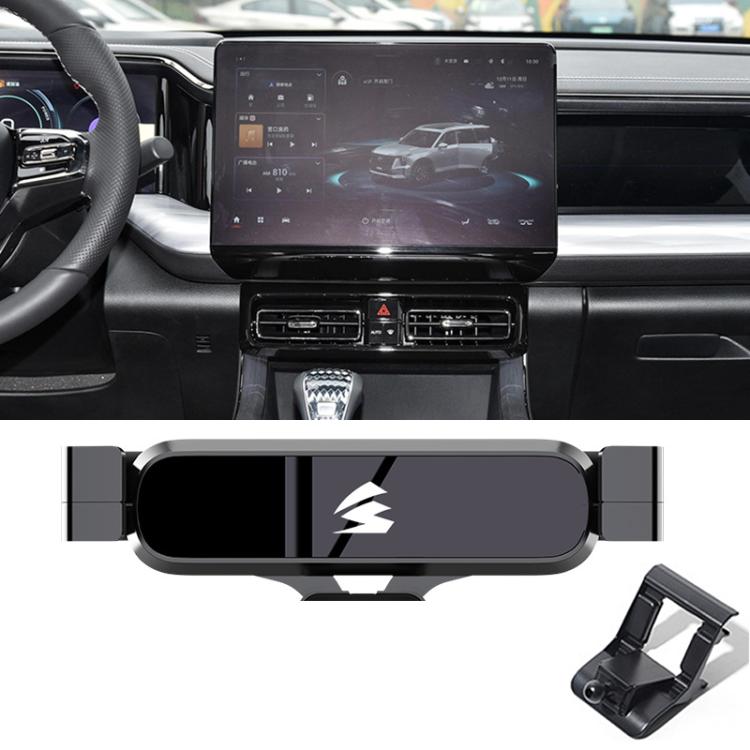 For Trumpchi GS8 2022-2024 Car Air Vent Metal Gravity Phone Holder Mount - Black