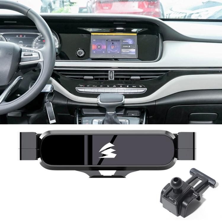 For Trumpchi M6 2019-2021 / M6 Max 2024 Car Air Vent Metal Gravity Phone Holder Mount - Black