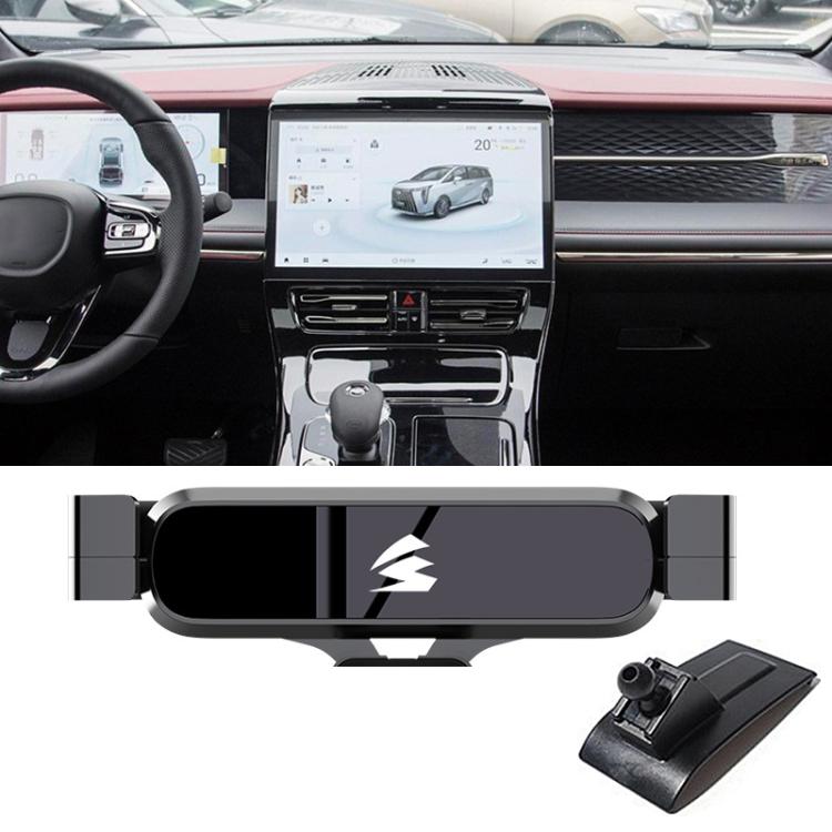 For Trumpchi M8 2023-2024 Car Air Vent Metal Gravity Phone Holder Mount - Black