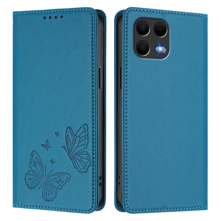 For T-Mobile REVVL 8 Pro 5G / T Phone 3 Pro 5G Strong Magnetic Dual Butterfly RFID Vegan Leather Phone Case