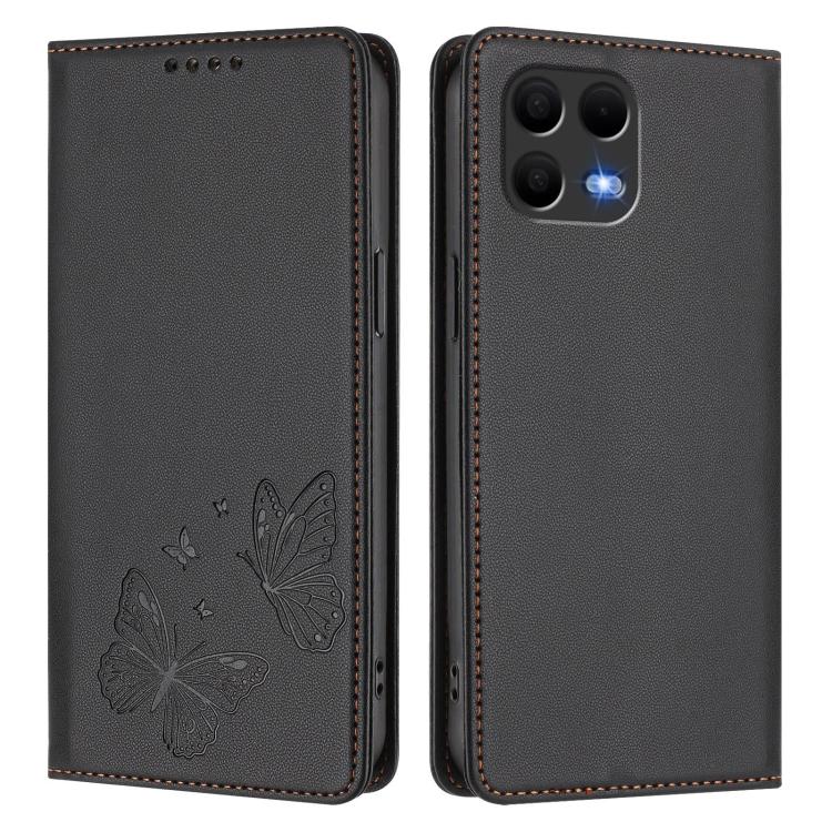 For T-Mobile REVVL 8 Pro 5G / T Phone 3 Pro 5G Strong Magnetic Dual Butterfly RFID Vegan Leather Phone Case