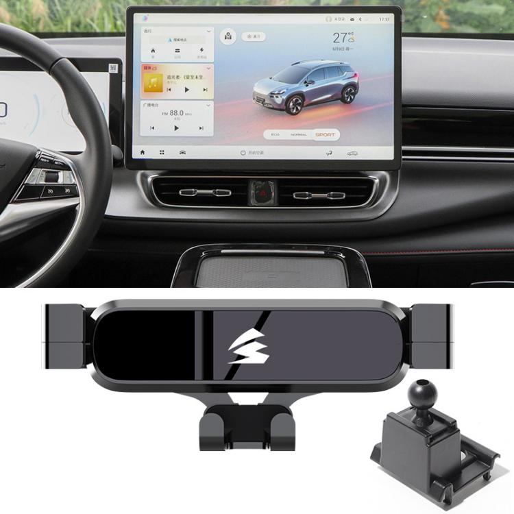 For GAC AION V Plus 2021–2024 Car Air Vent Metal Gravity Phone Holder Mount - Black