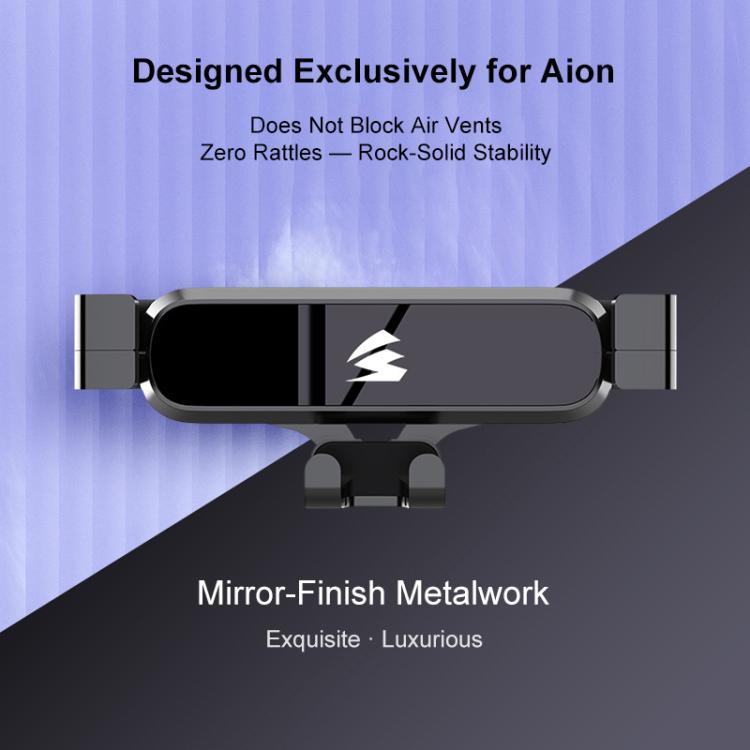 For GAC AION Y 2021-2022 Car Air Vent Metal Gravity Phone Holder Mount - Black