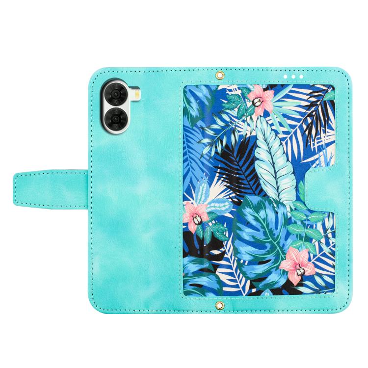 For ZTE nubia S2 Floral Pattern Leather Phone Case with Lanyard