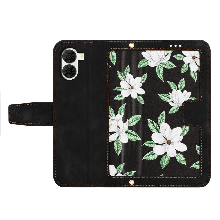 For ZTE nubia S2 Floral Pattern Leather Phone Case with Lanyard