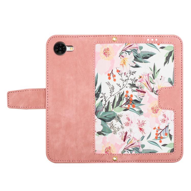 For ZTE nubia S2R Floral Pattern Leather Phone Case with Lanyard