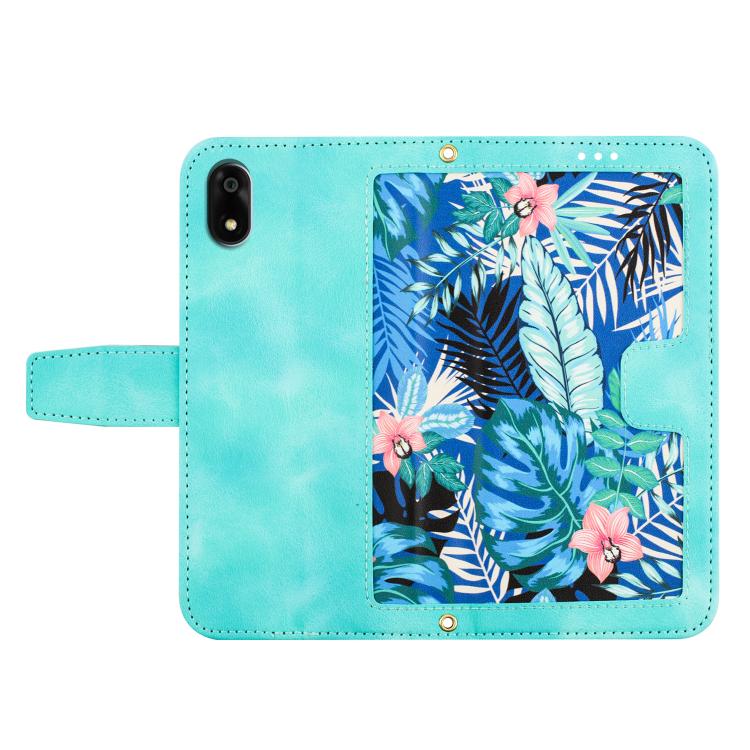 For ZTE Kantan Sumaho 4 A402ZT Floral Pattern Leather Phone Case with Lanyard