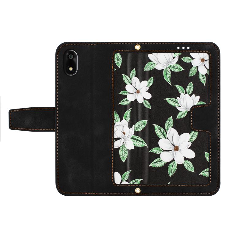 For ZTE Kantan Sumaho 4 A402ZT Floral Pattern Leather Phone Case with Lanyard