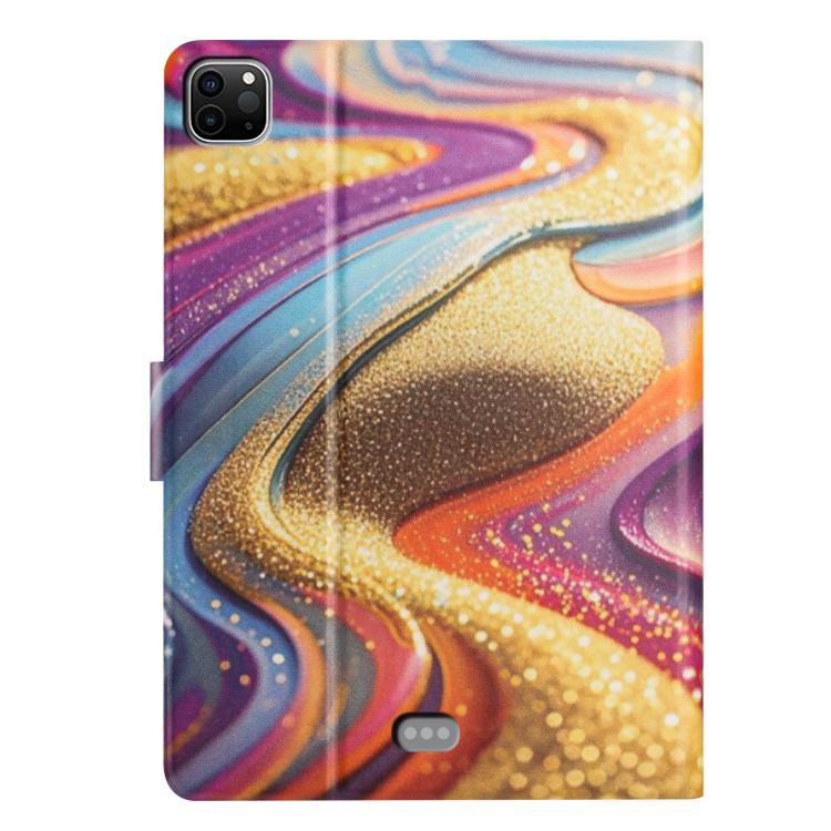 For iPad Air 11 2026 / 2025 / 2024 Litchi Texture Voltage Painted Vegan Leather Smart Tablet Case
