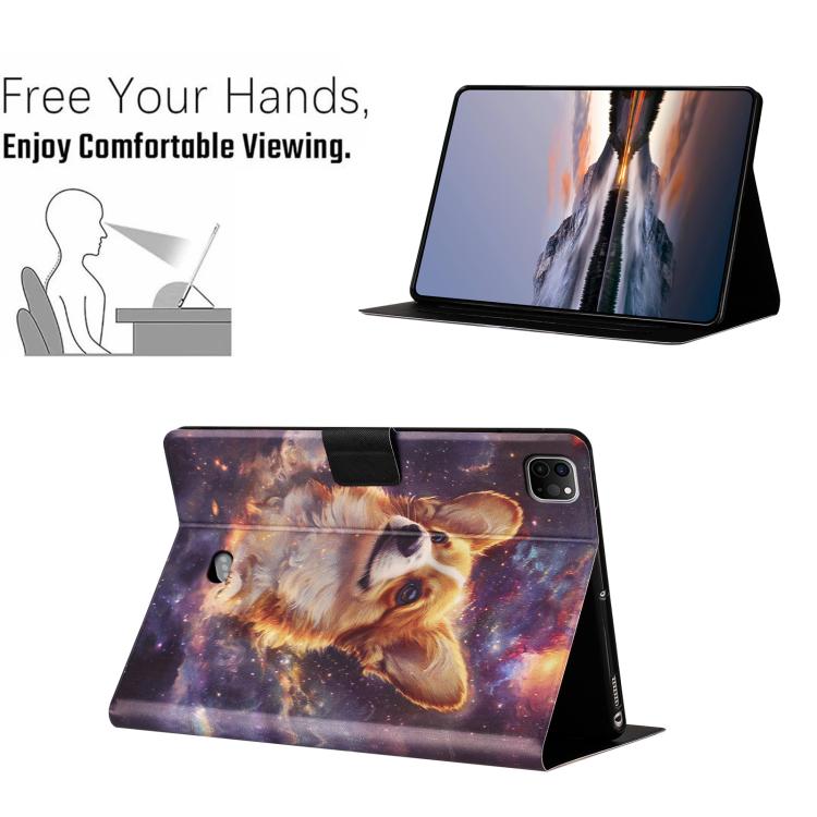 For iPad Air 11 2026 / 2025 / 2024 Litchi Texture Voltage Painted Vegan Leather Smart Tablet Case