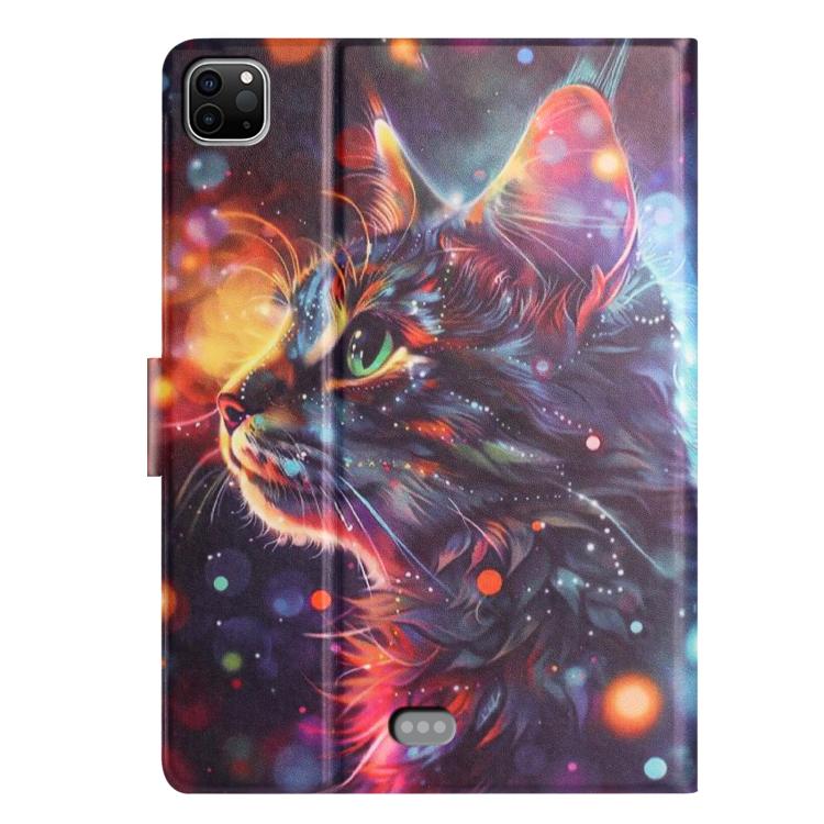 For iPad Air 11 2026 / 2025 / 2024 Litchi Texture Voltage Painted Vegan Leather Smart Tablet Case