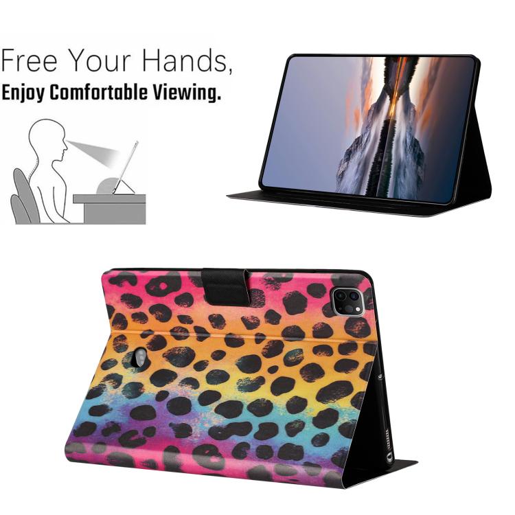 For iPad Air 11 2026 / 2025 / 2024 Litchi Texture Voltage Painted Vegan Leather Smart Tablet Case