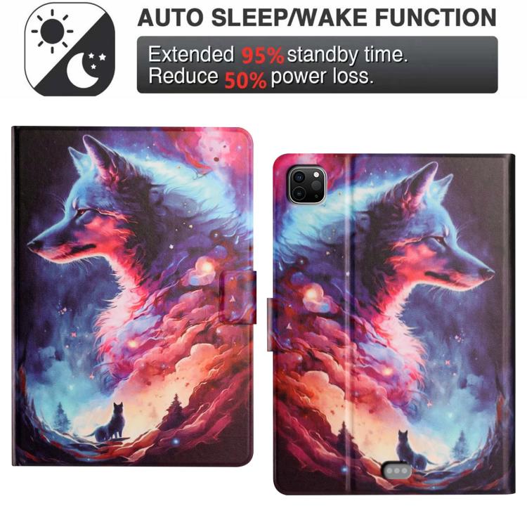 For iPad Air 11 2026 / 2025 / 2024 Litchi Texture Voltage Painted Vegan Leather Smart Tablet Case