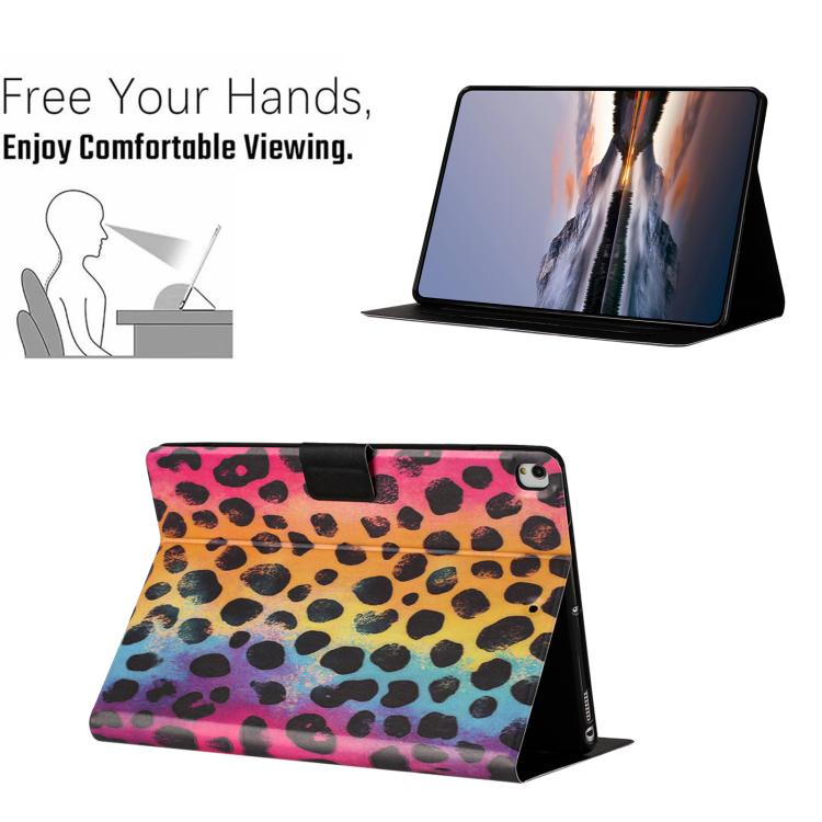 For iPad 10.2 2021 / 10.5 2019 Litchi Texture Voltage Painted Vegan Leather Smart Tablet Case