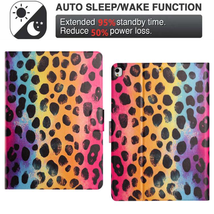 For iPad 10.2 2021 / 10.5 2019 Litchi Texture Voltage Painted Vegan Leather Smart Tablet Case