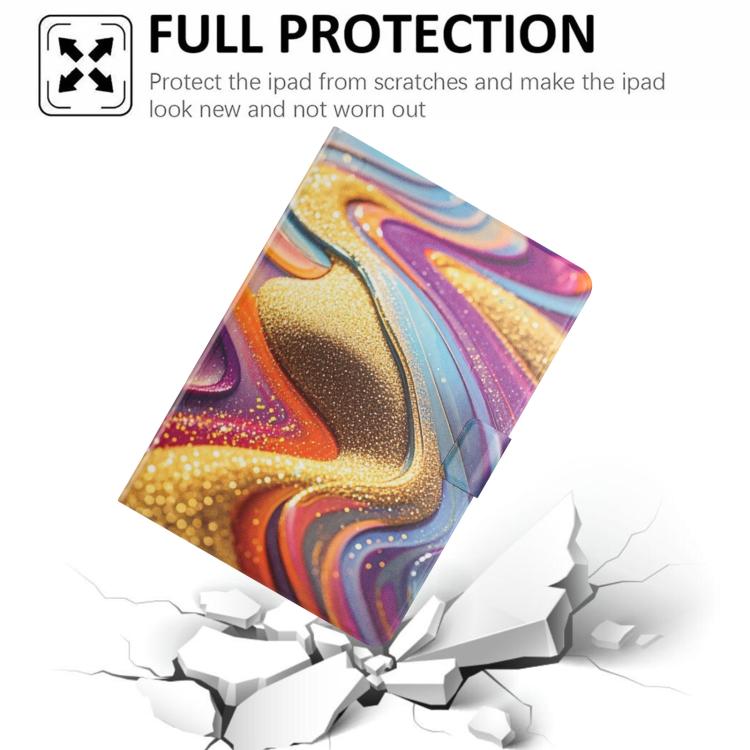 For iPad mini 5 / 4 / 3 / 2 / 1 Litchi Texture Voltage Painted Vegan Leather Smart Tablet Case