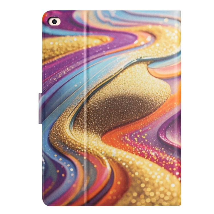 For iPad 9.7 2018 / 2017 Litchi Texture Voltage Painted Vegan Leather Smart Tablet Case