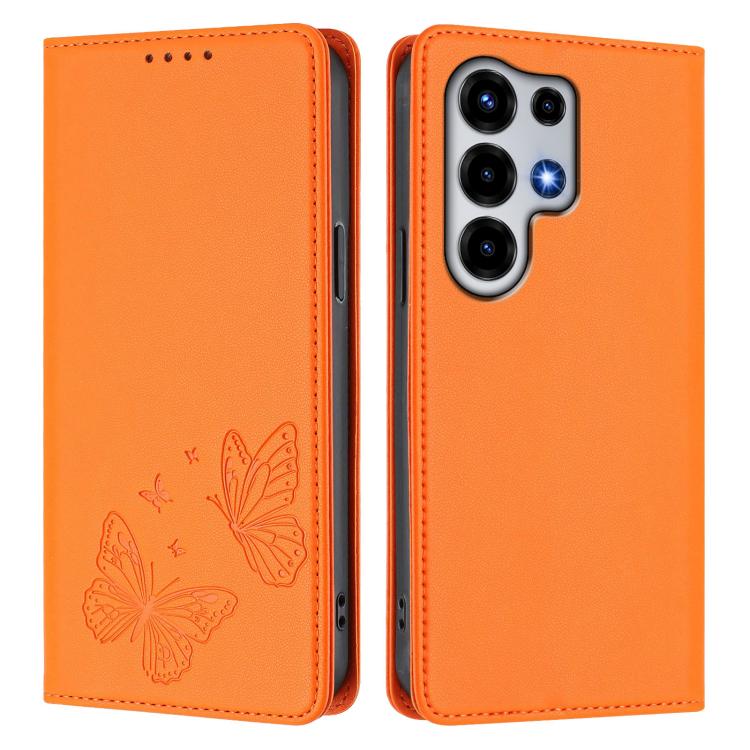 For Itel Super 26 Ultra Strong Magnetic Dual Butterfly RFID Vegan Leather Phone Case