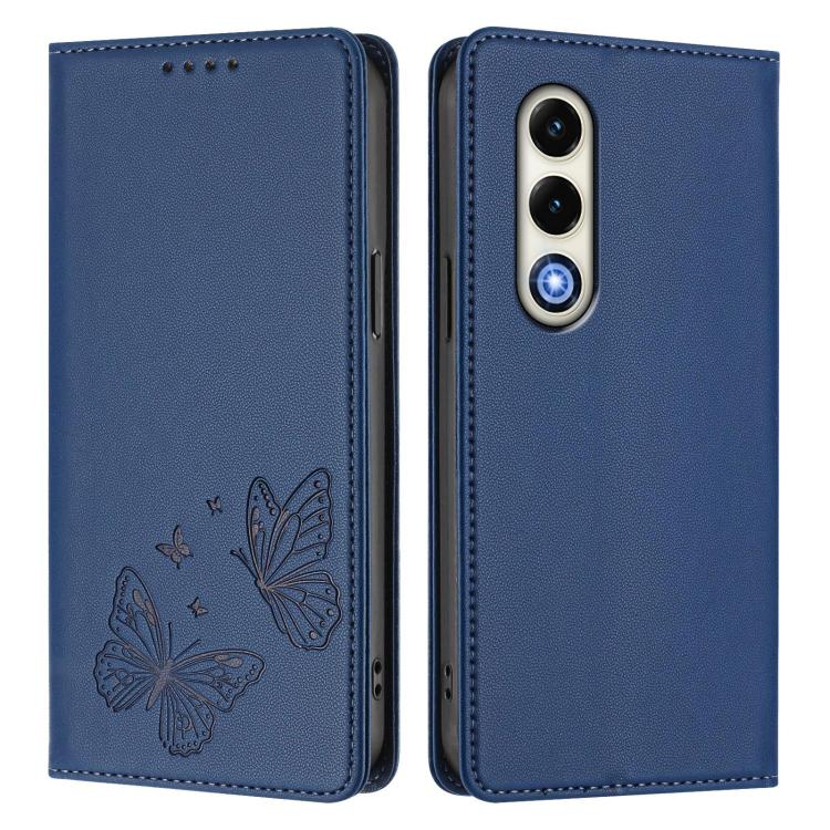 For Itel S25 Strong Magnetic Dual Butterfly RFID Vegan Leather Phone Case