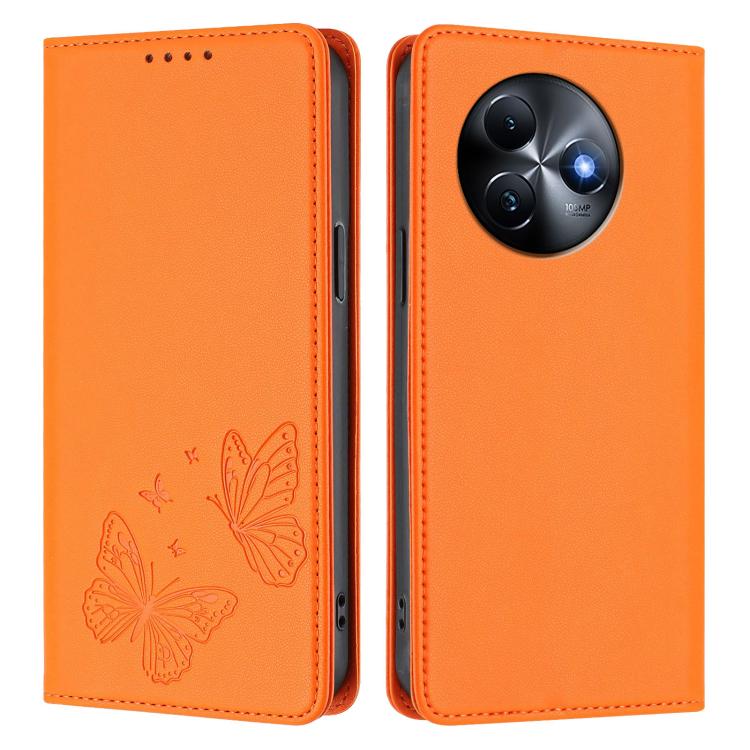 For Itel S24 Strong Magnetic Dual Butterfly RFID Vegan Leather Phone Case