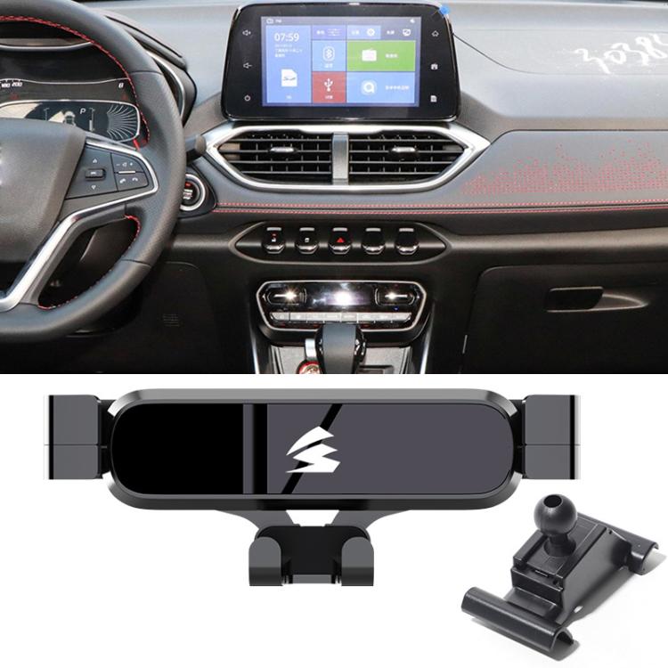 For BAOJUN 510 2017–2021 / 530 2018–2019 Car Air Vent Metal Gravity Phone Holder Mount - Black