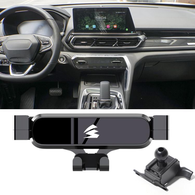 For BAOJUN RS5 2019-2021 Car Air Vent Metal Gravity Phone Holder Mount - Black