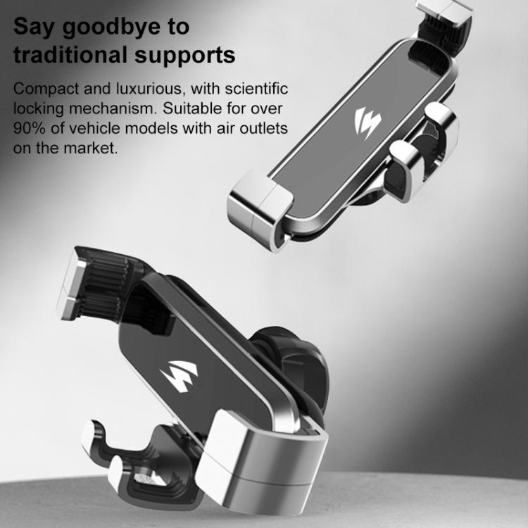 For BAOJUN 560 2015–2016 Car Air Vent Metal Gravity Phone Holder Mount - Black