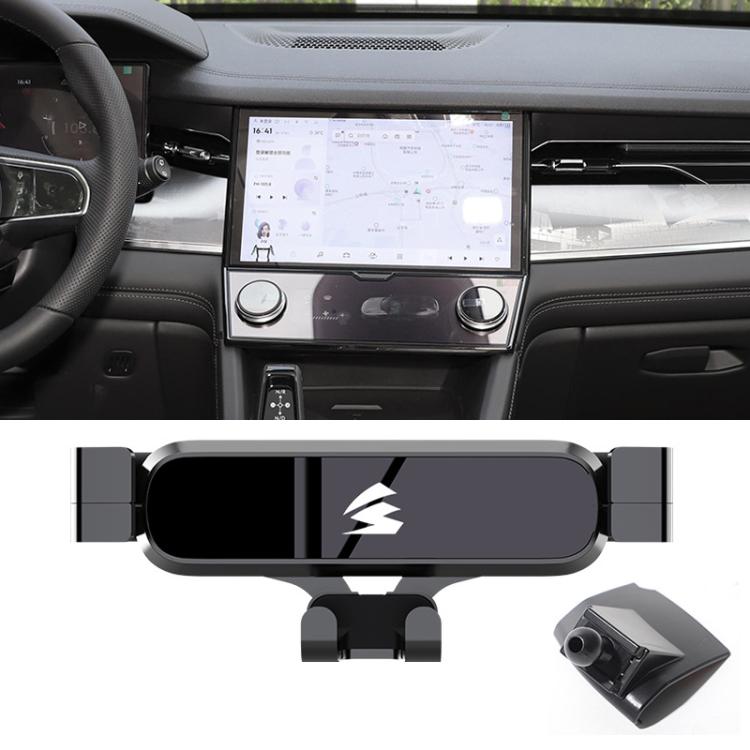 For Geely LYNK & CO 09 2021–2024 Car Air Vent Metal Gravity Phone Holder Mount - Black
