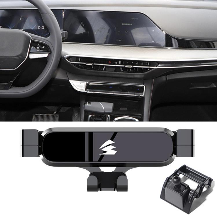 For Changan Eado PLUS Blue Whale 22-23 Car Air Vent Metal Gravity Phone Holder Mount - Black