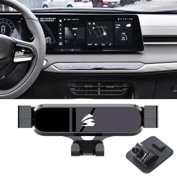 For Changan Raeton Plus 2023 Car Air Vent Metal Gravity Phone Holder Mount - Black