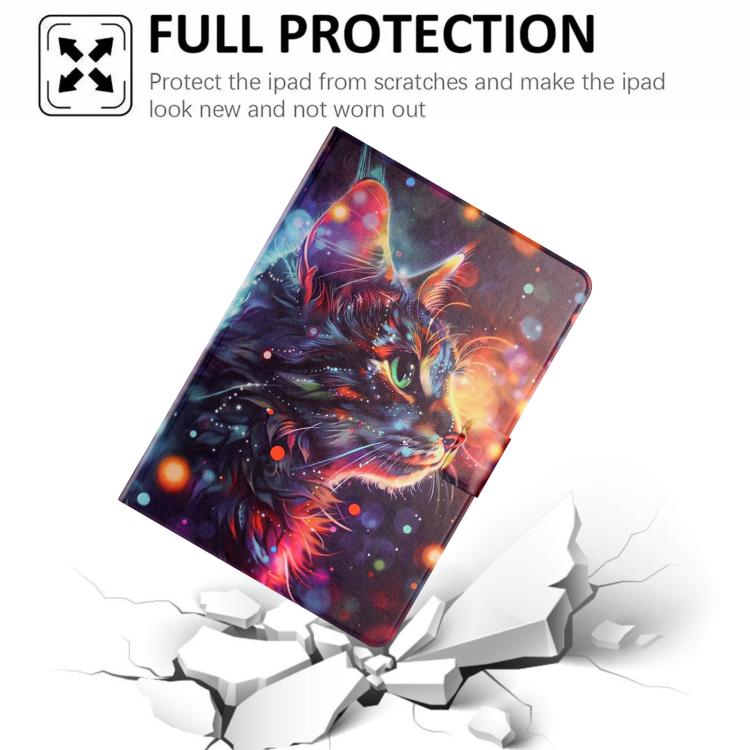 For Amazon Kindle 11th 2024 / 2022 Litchi Texture Voltage Painted Vegan Leather Smart Tablet Case