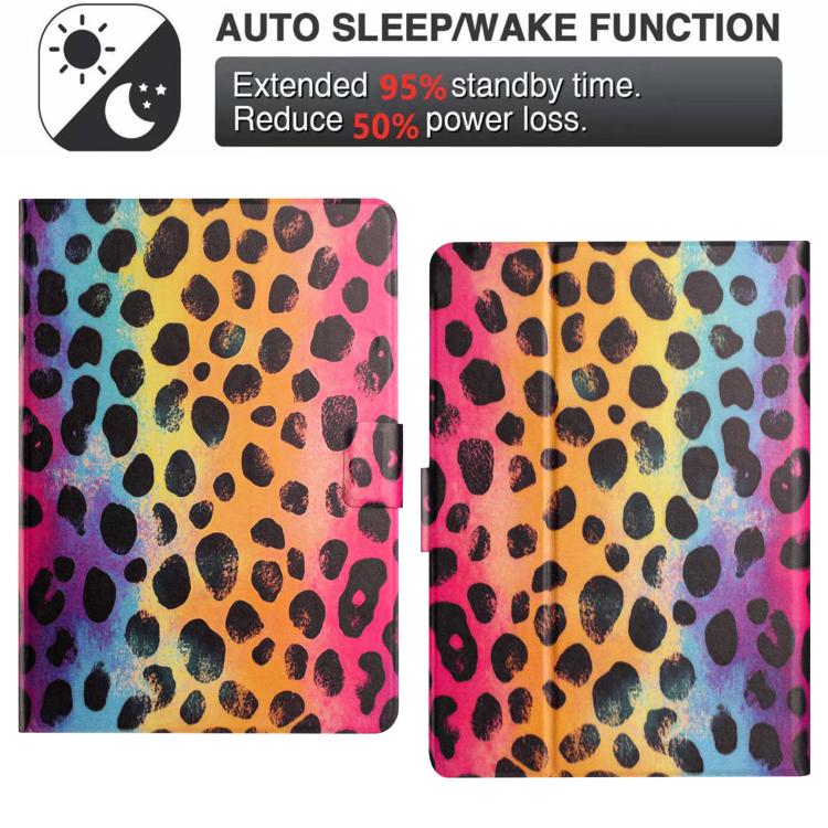 For Amazon Kindle 11th 2024 / 2022 Litchi Texture Voltage Painted Vegan Leather Smart Tablet Case