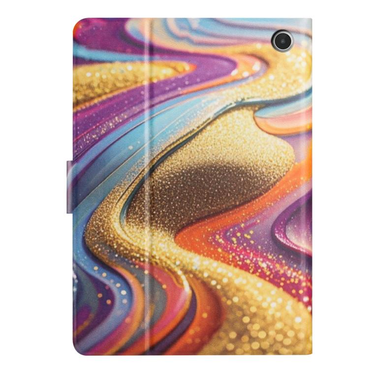 For Amazon Kindle Fire Max 11 2023 Litchi Texture Voltage Painted Vegan Leather Smart Tablet Case