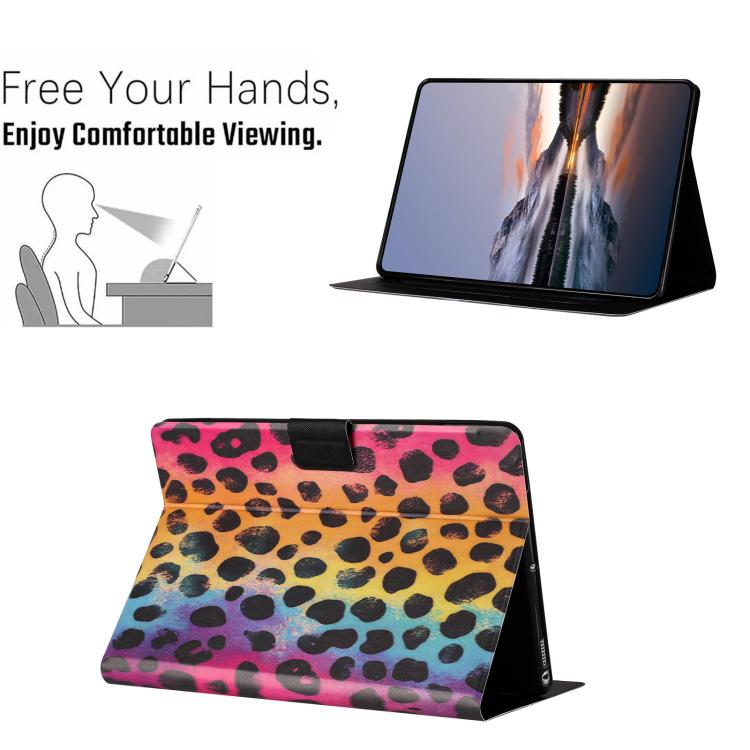 For Amazon Kindle Fire Max 11 2023 Litchi Texture Voltage Painted Vegan Leather Smart Tablet Case