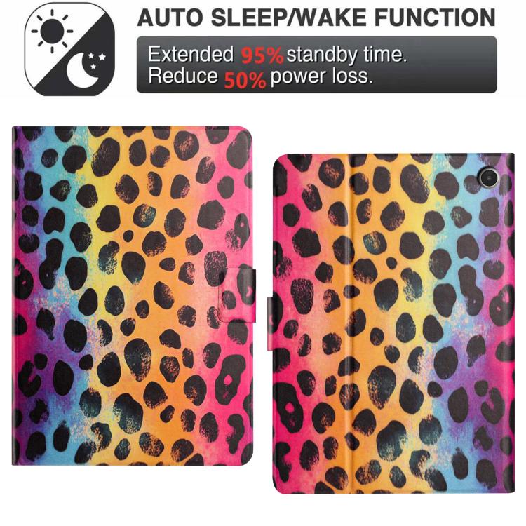For Amazon Kindle Fire Max 11 2023 Litchi Texture Voltage Painted Vegan Leather Smart Tablet Case