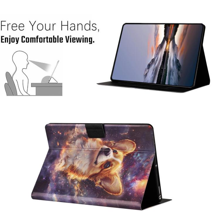 For Amazon Kindle Fire HD8 2024 / 2022 Litchi Texture Voltage Painted Vegan Leather Smart Tablet Case