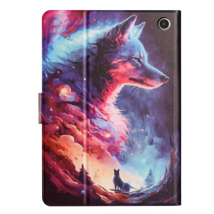For Amazon Kindle Fire HD8 2024 / 2022 Litchi Texture Voltage Painted Vegan Leather Smart Tablet Case