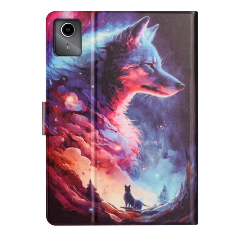 For Lenovo Tab M9 TB-310FU Litchi Texture Voltage Painted Vegan Leather Smart Tablet Case