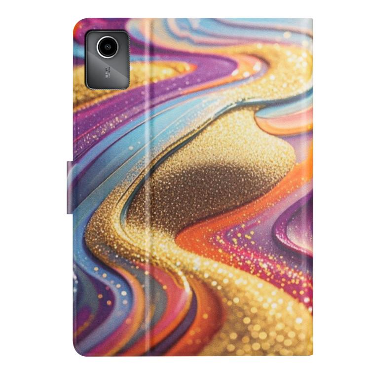 For Lenovo Xiaoxin Pad 11 2025 Litchi Texture Voltage Painted Vegan Leather Smart Tablet Case