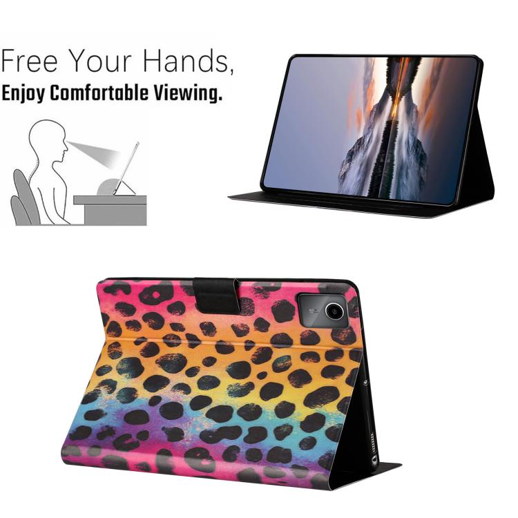 For Lenovo Xiaoxin Pad 11 2025 Litchi Texture Voltage Painted Vegan Leather Smart Tablet Case
