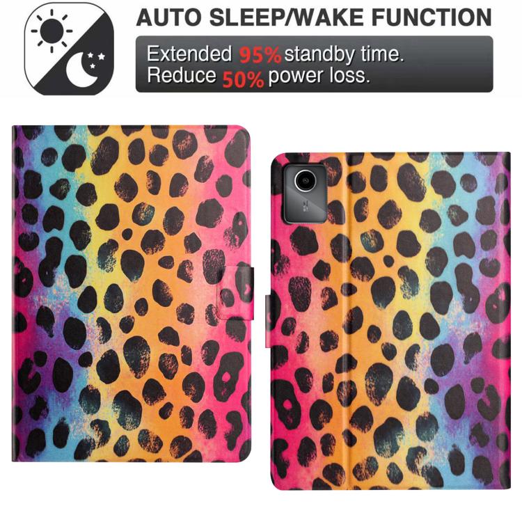 For Lenovo Xiaoxin Pad 11 2025 Litchi Texture Voltage Painted Vegan Leather Smart Tablet Case