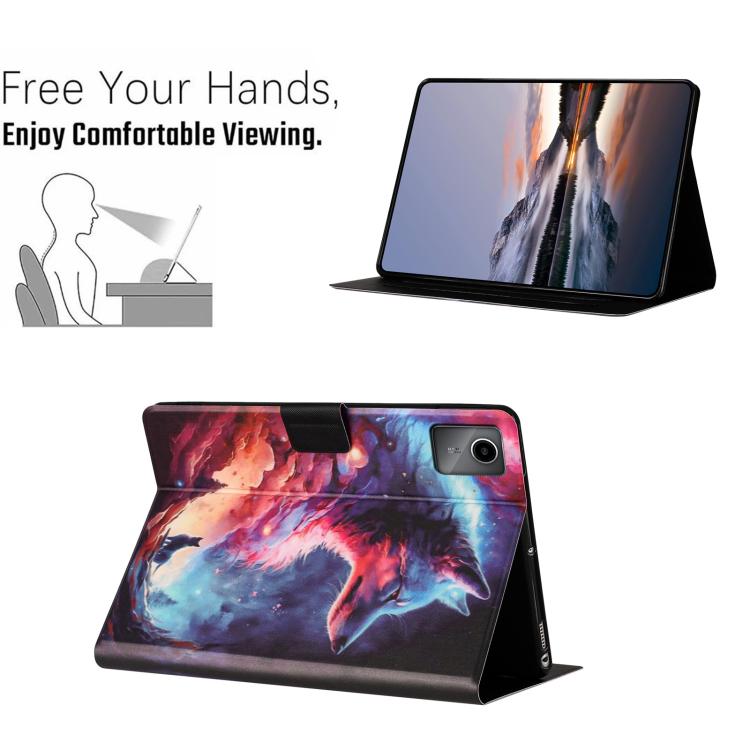 For Lenovo Xiaoxin Pad 11 2025 Litchi Texture Voltage Painted Vegan Leather Smart Tablet Case