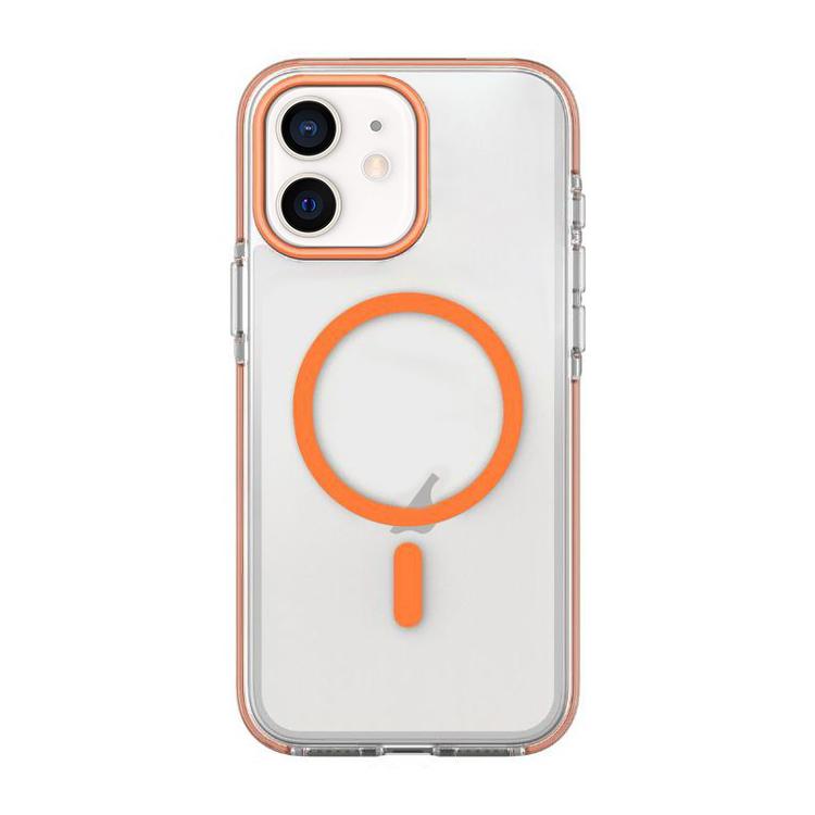 For iPhone 12 / 12 Pro Dual-Color PC Hybrid TPU Magnetic Phone Case