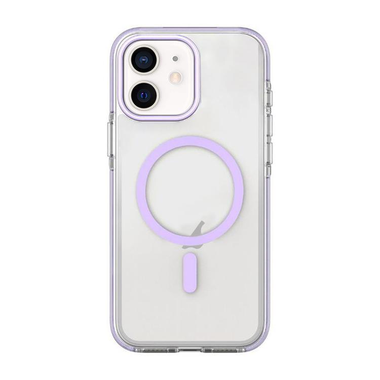 For iPhone 12 / 12 Pro Dual-Color PC Hybrid TPU Magnetic Phone Case