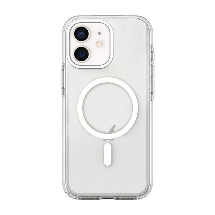For iPhone 12 / 12 Pro Dual-Color PC Hybrid TPU Magnetic Phone Case
