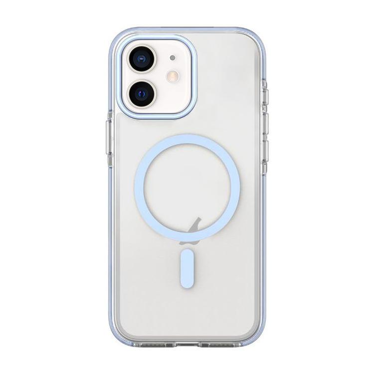 For iPhone 12 / 12 Pro Dual-Color PC Hybrid TPU Magnetic Phone Case