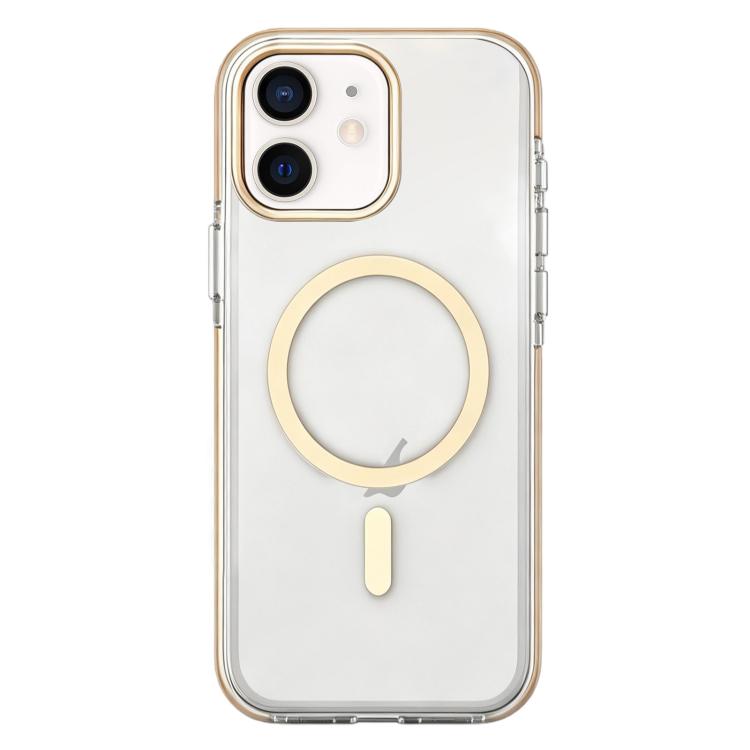 For iPhone 12 / 12 Pro Dual-Color PC Hybrid TPU Magnetic Phone Case