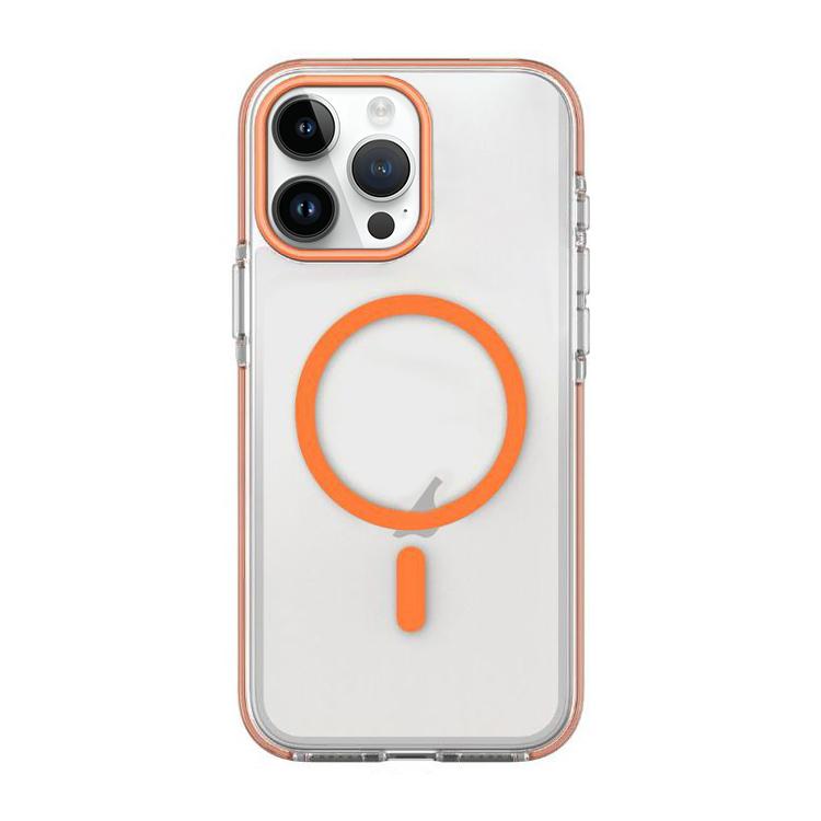 For iPhone 12 Pro Max Dual-Color PC Hybrid TPU Magnetic Phone Case