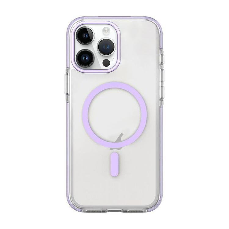 For iPhone 14 Pro Dual-Color PC Hybrid TPU Magnetic Phone Case